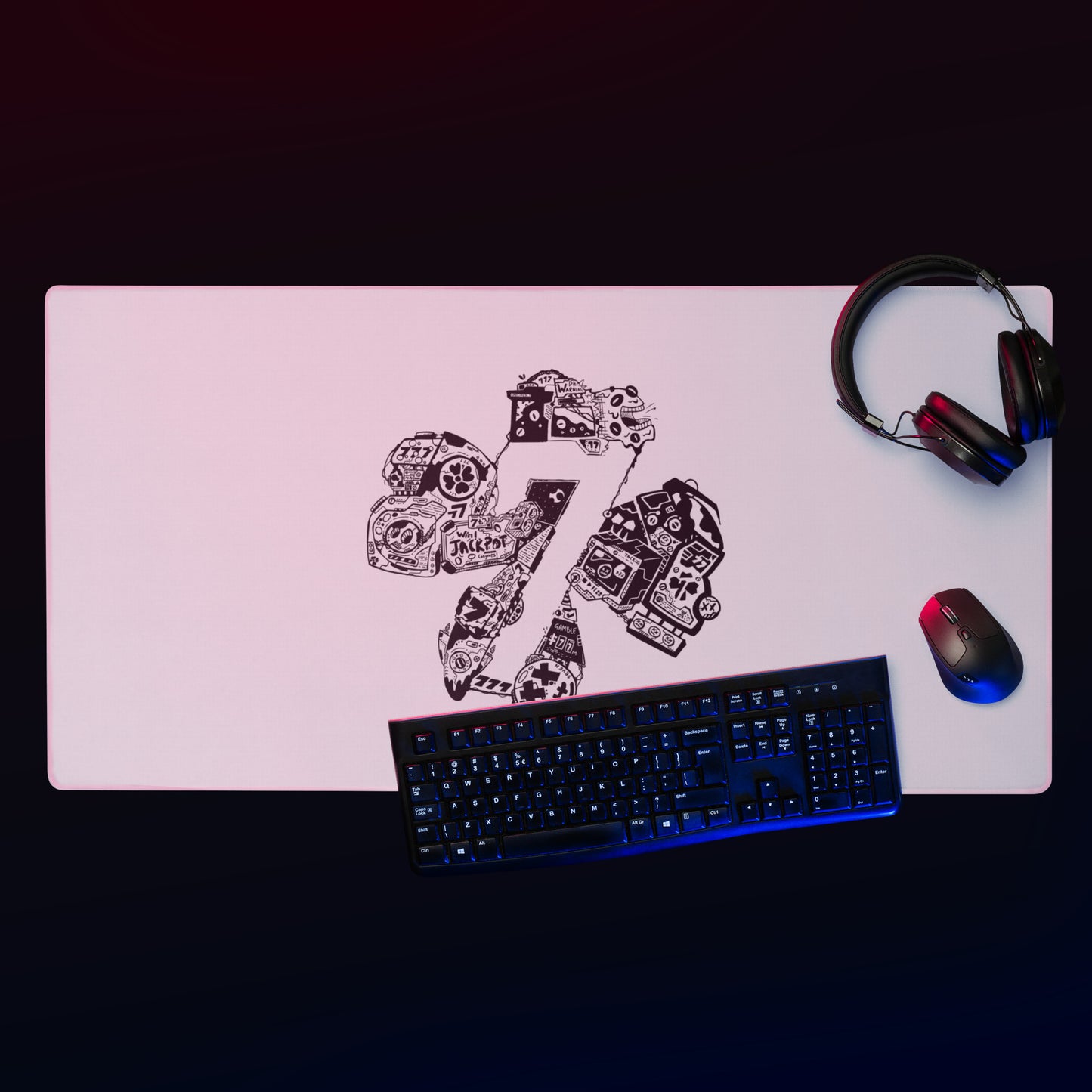 Team 7 x White Gaming Mouse Pad