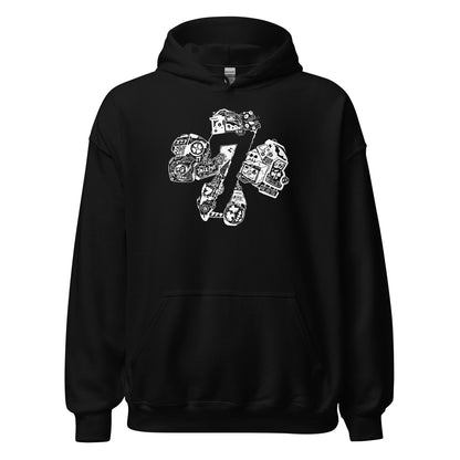 Team 7 x Black Pull Over Hoodie